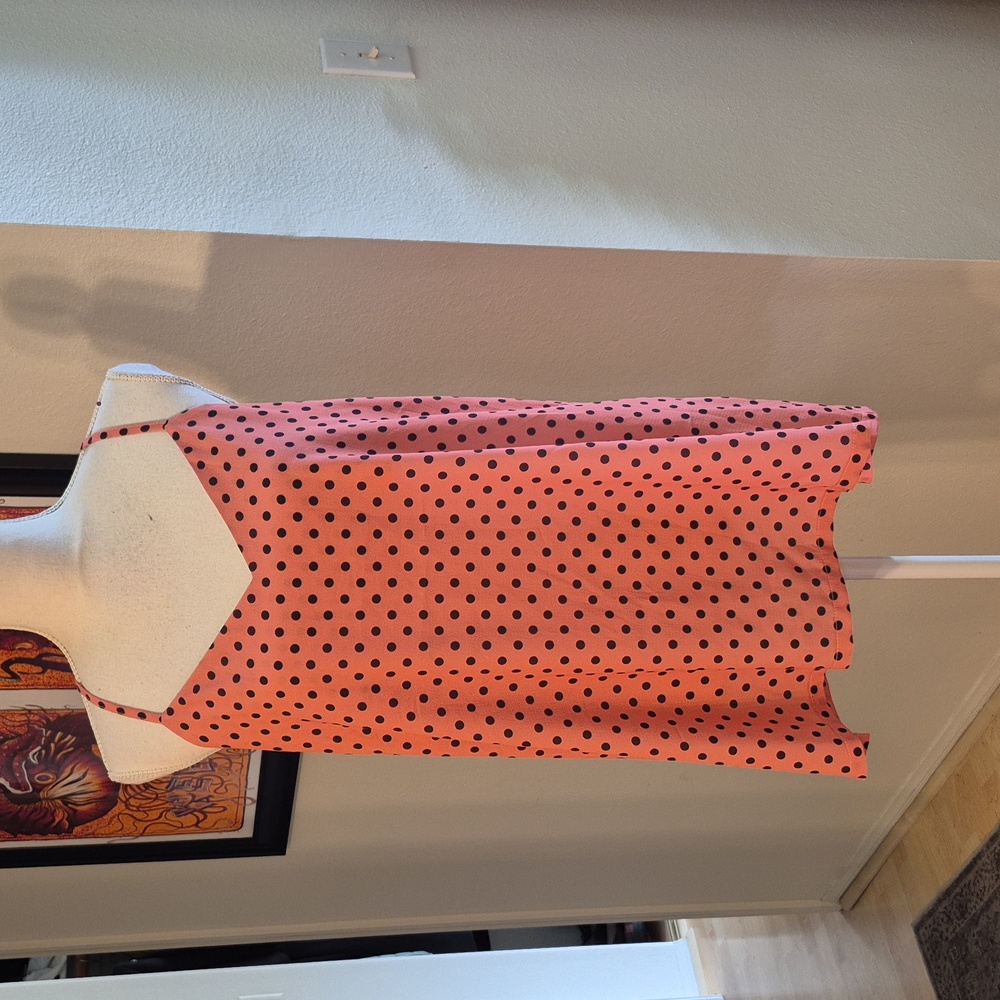 Blue Tree Peachy Polka Dotted Vneck Racerback Adjustable Spaghetti Strap Tank To